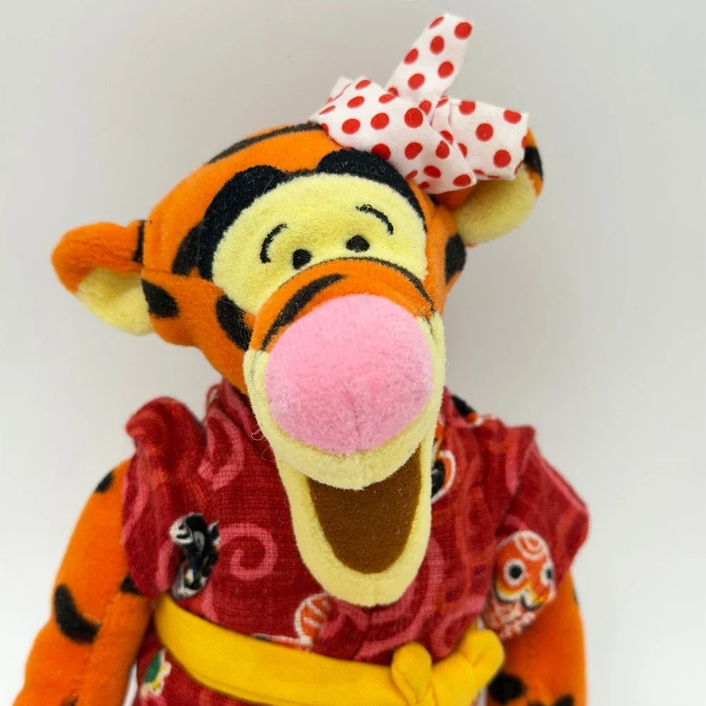 Rare Vtg 1987 Exclusive Disney Parks Tokyo Japan Kimono Tigger Bean Bag Plush 8